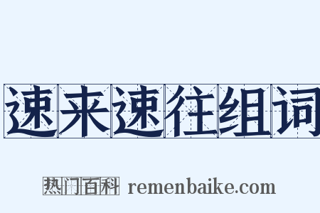 速来速往组词是什么意思的图片